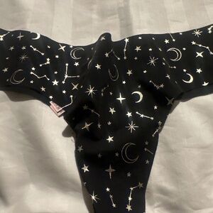 Victorias Secret Black Stars and Moon thong Panty S